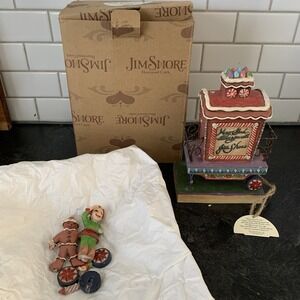 Jim Shore Candy Cane Caboose Christmas Elf Gingerbread Man 4025632 FOR REPAIR